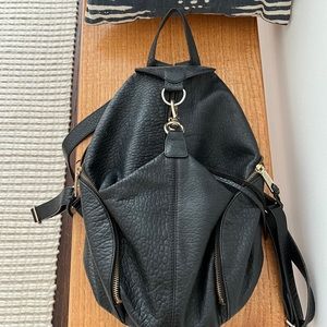 Rebecca Minkoff Julian black leather backpack
